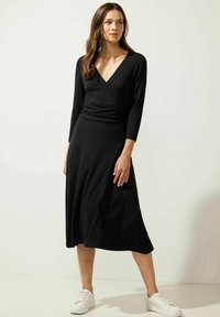 Street One WICKEL IN MIDI LÄNGE - Jerseyjurk - schwarz
