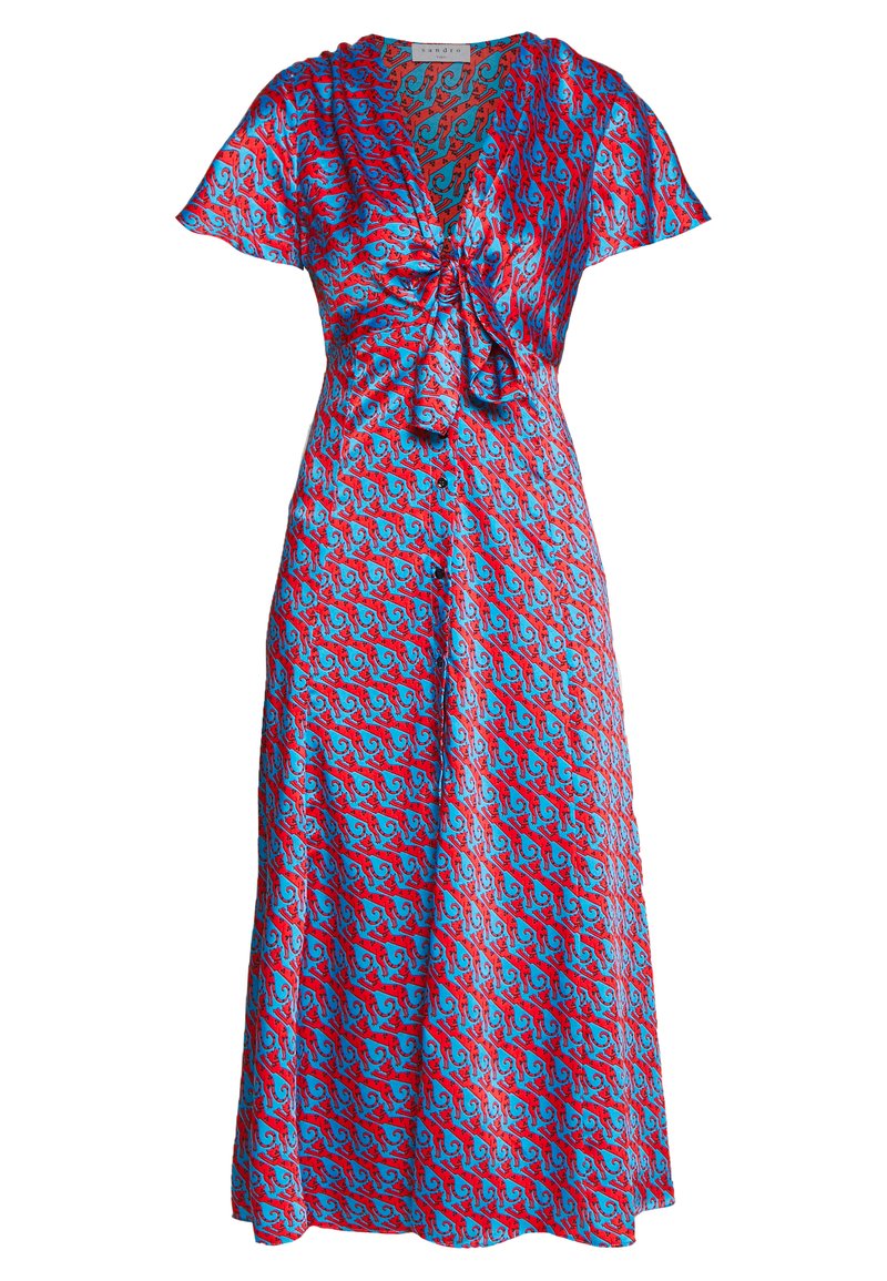 Sandro Catny Freizeitkleid Bleu Rouge Mehrfarbig Zalando De 