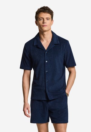 The Sunshine Brand, TED JACQUARD LEAVES - Majica - blue navy tropic leaves