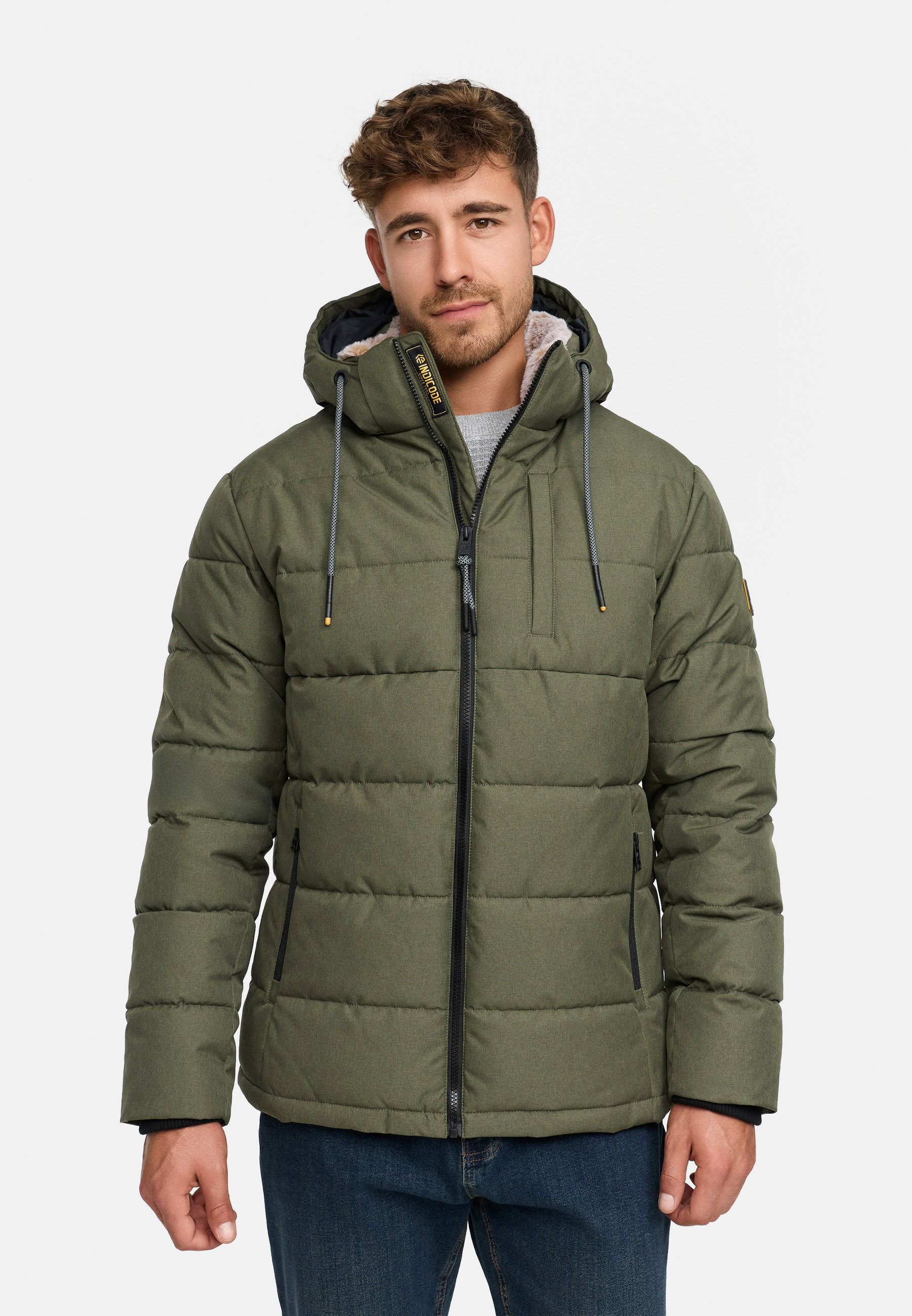 INDICODE JEANS Winterjacke army/dunkelgrün