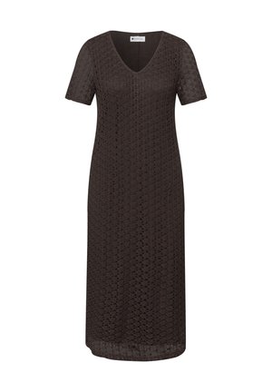 Street One, MIDI-KLEID AUS SPITZE IN UNIFARBE - Day dress - espresso brown