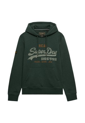 Superdry & Co, SUPERDRY VINTAGE LOGO HERITAGE RELAXED HOODIE.. - Jersey con capucha - denver green marl