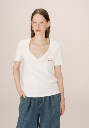 A MESSAGE SAMORY - T-shirt imprimé - ivoire