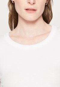 Selected Femme SLFDIANNA O NECK - Tops ar garām piedurknēm - bright white