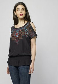 Koroshi BLUSA MANGA CORTA - Top - black