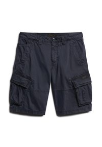 Marine cargo shorts lavet af letvægtsstof, med flere sidelommer, knaplukning og syet detaljer langs sømmene.