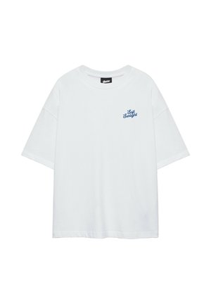 PULL&BEAR, STWD WITH PEACH GRAPHIC - T-SHIRT - T-shirt imprimé - white