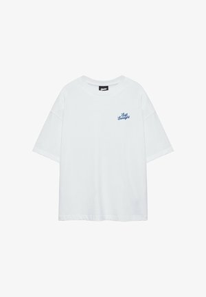PULL&BEAR, STWD WITH PEACH GRAPHIC - T-SHIRT - T-shirt imprimé - white