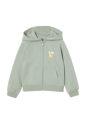 Sweatjacke - salbeigrün