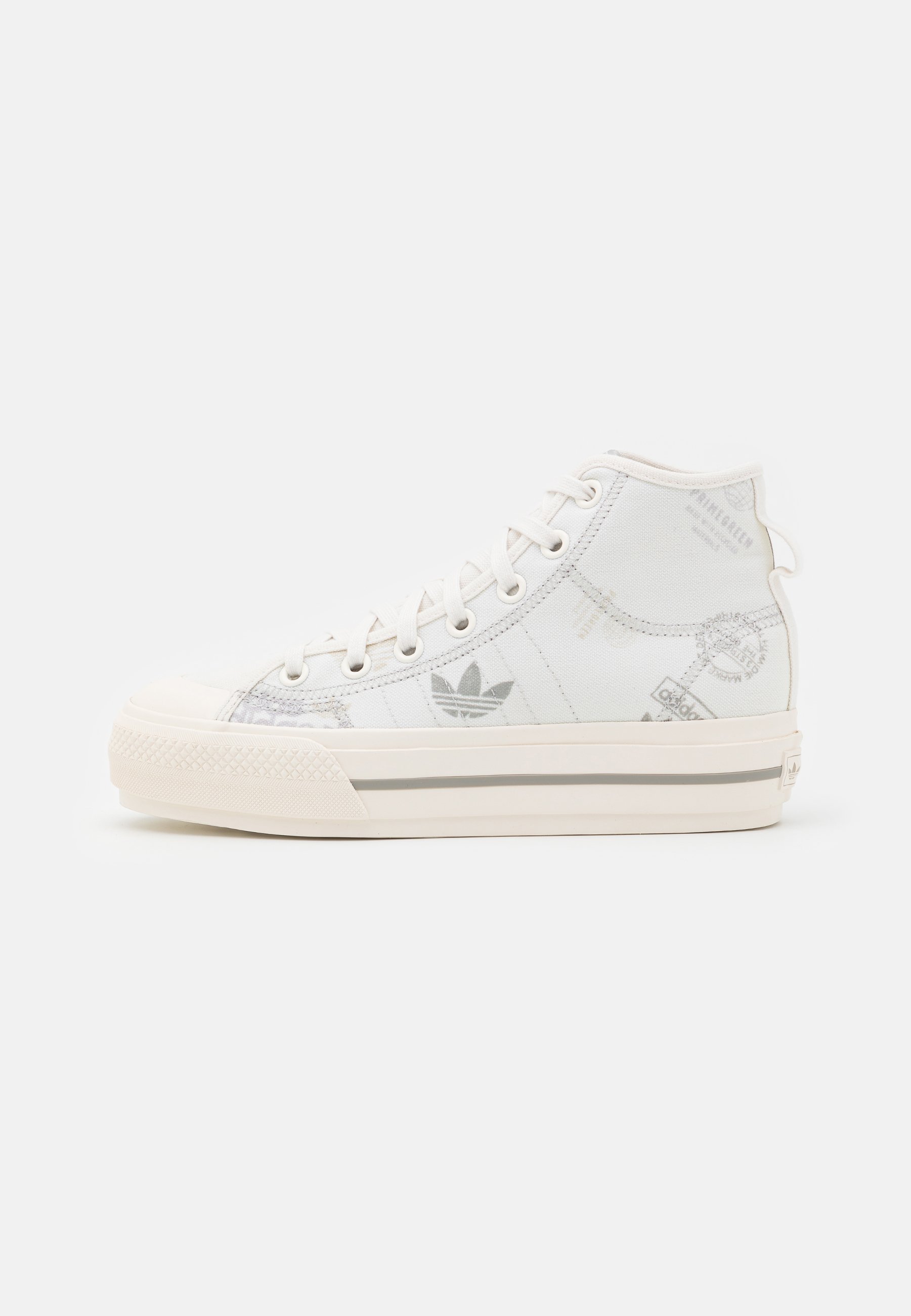 adidas Originals NIZZA PLATFORM MID - Baskets montantes - cloud white/metal  grey/grey one/blanc - ZALANDO.FR