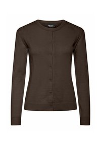PCNORA O NECK CARDIGAN - Chaqueta de punto - hot fudge