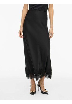 VIELLETTE ANKLE - Jupe longue - black beauty