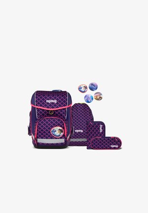 cubo - Juego de mochilas escolares - lila pink
