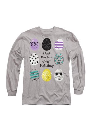 STAR WARS DARTH VADER, YOUR LACK OF EASTER EGGS DISTURBING - Long sleeved top - mottled light grey