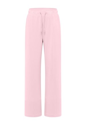 Lichtroze sweatpants met een elastische tailleband, verstelbare trekkoord, rechte brede pijpen en zijzakken.