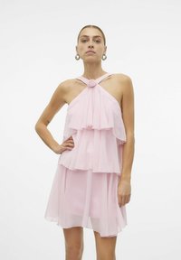 Vero Moda - VMFELICIA RUFFLE SHORT DRESS - Hverdagskjole - cherry blossom Miniaturebillede 1