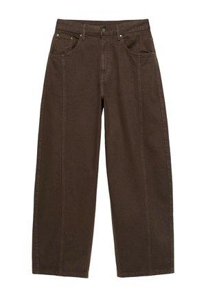 PULL&BEAR, BARREL WITH FRONT SEAM - JEANS - Baggy jeans - brown