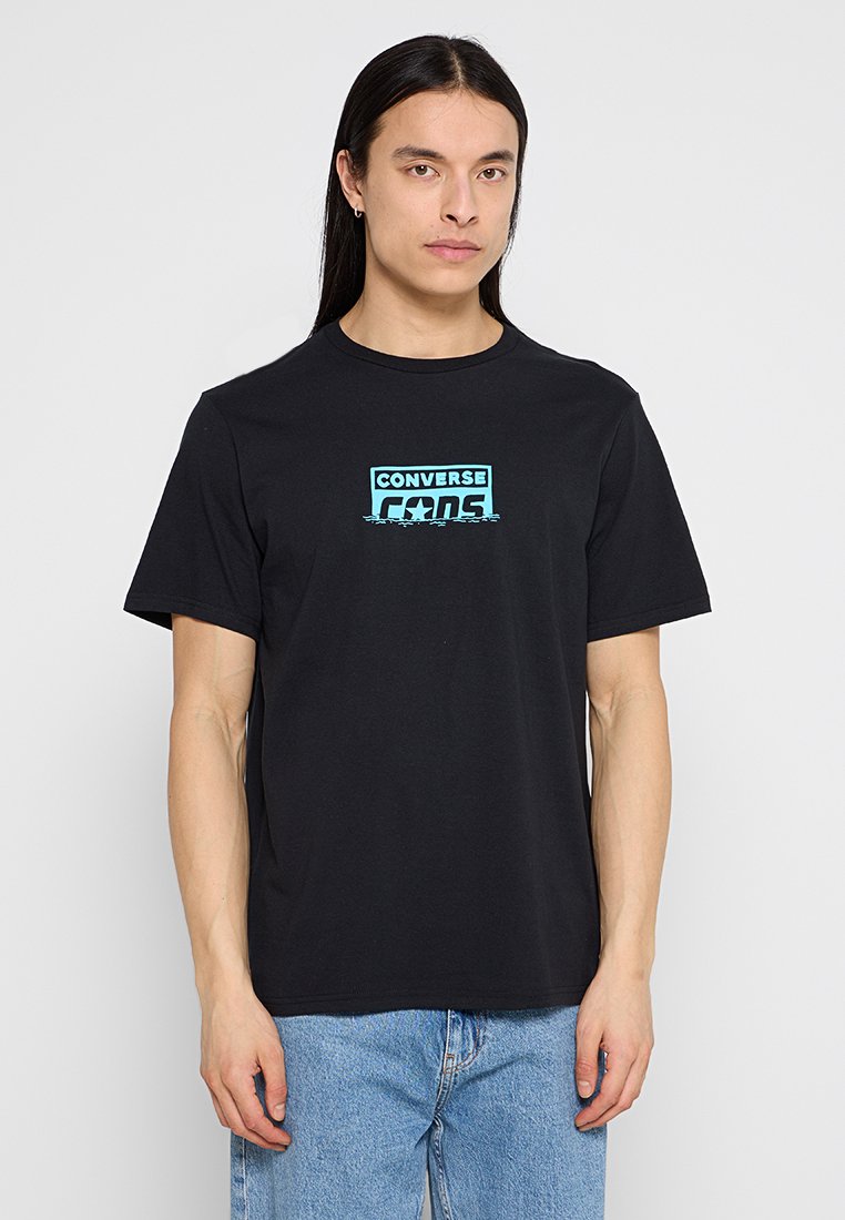 Converse T-shirt print zwart