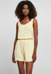 Urban Classics - LADIES SHORT SLEEVELESS MODAL JUMPSUIT - Kombinezons - softyellow Miniatūras attēls 1