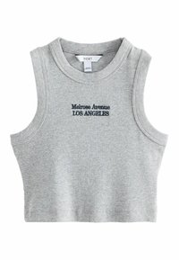 CROPPED RACER TANK - Top - grey