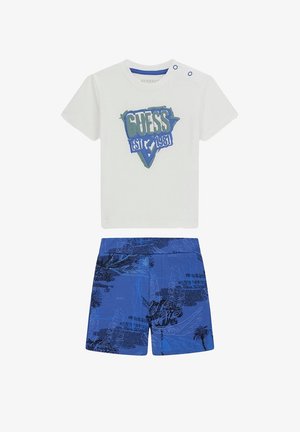 Guess, COMPLETO BAMBINO - Shorts - bianco-blu