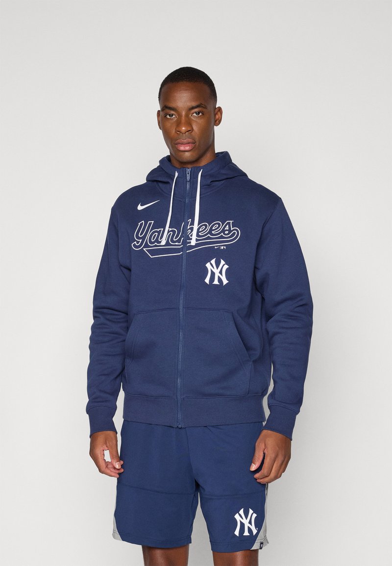 Nike Performance - MLB NEW YORK YANKEES KNOCKOUT SCRIPT FULL ZIP  - Club wear - midnight navy/white, Enlarge