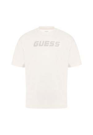 Guess LOGO  - Marškinėliai su spaudiniu - blanc