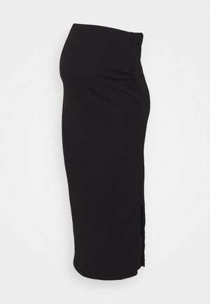 SPLIT SIDE MIDI SKIRT - Spódnica ołówkowa - black