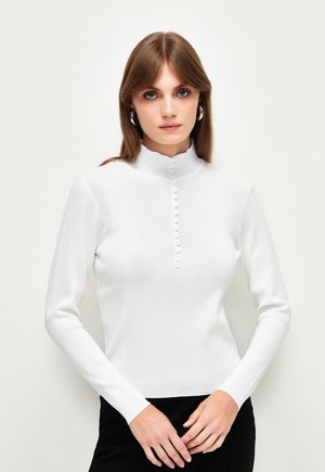 BUTTONED - Jumper - white