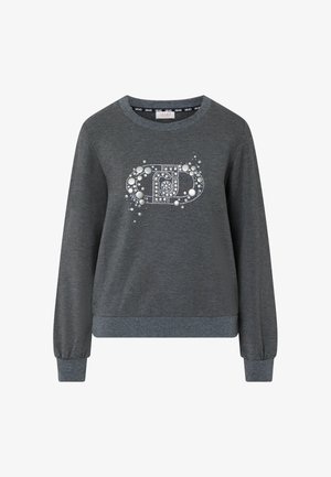 LIU JO, LIU JO SWEATSHIRT WITH JEWEL EMBROIDERY - Sweatshirt - grey