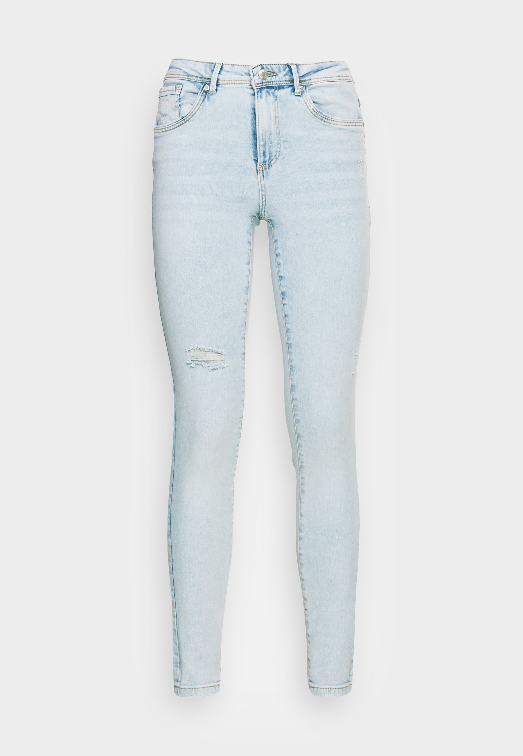 Vero Moda VMTANYA MR PIPING DEST - Vaqueros pitillo - light blue denim/azul  claro - Zalando.es