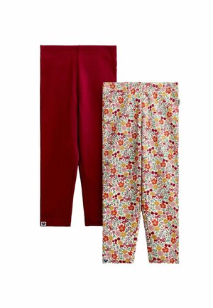 JoJo Maman Bébé, 2-PACK LEGGINGS - Retuusid - püksid - rust orange ditsy floral