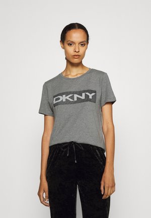 LOGO BEAD - Print T-shirt - avenue grey/black