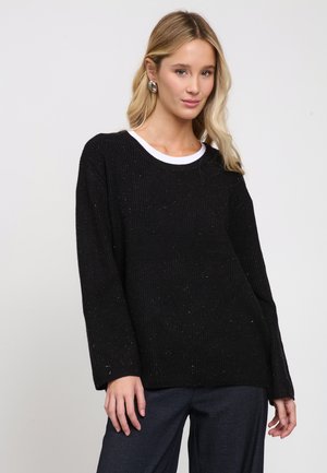 INFLUENCER, INFLUENCER PULLOVER DROPPED SHOULDER PULL - Maglione - black