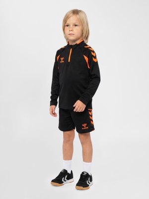 Hummel, 2.0 HALF ZIP  - Langarmshirt - black orange tiger