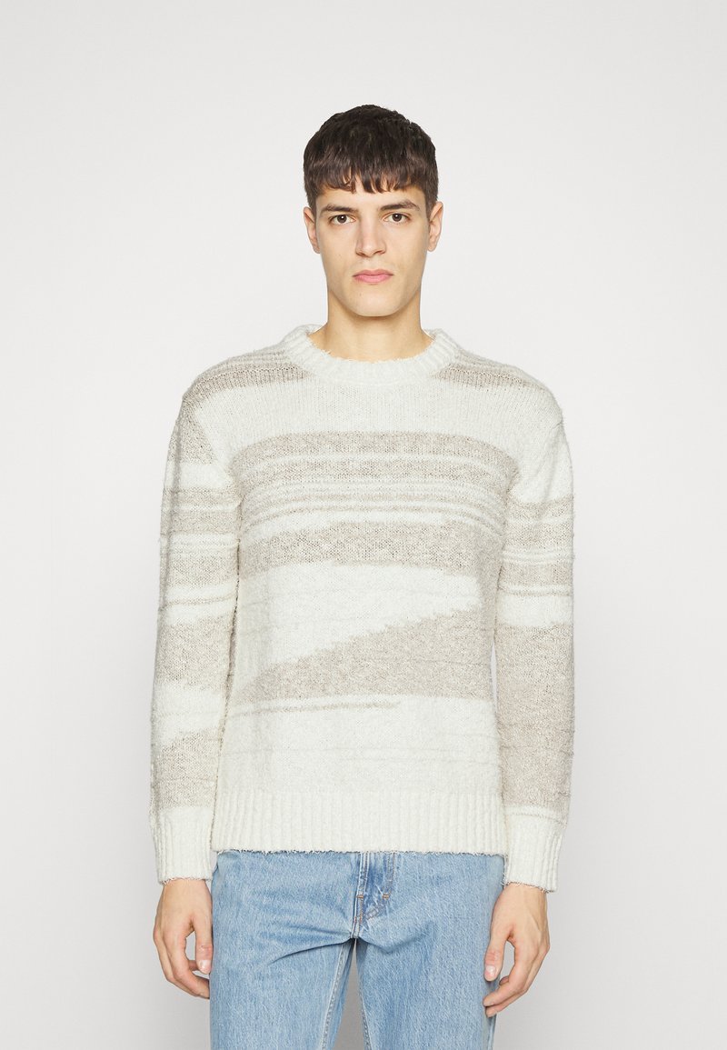 Herren T-shirts & Polos | NN07 VINNY Strickpullover ecru multi/beige - OE35818 Herren T-shirts & Polos | NN07 VINNY Strickpullover ecru multi/beige - OE35818