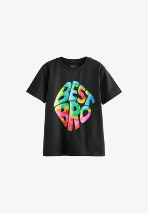 SHORT SLEEVE GRAPHIC - REGULAR FIT - Print T-shirt - black best bro