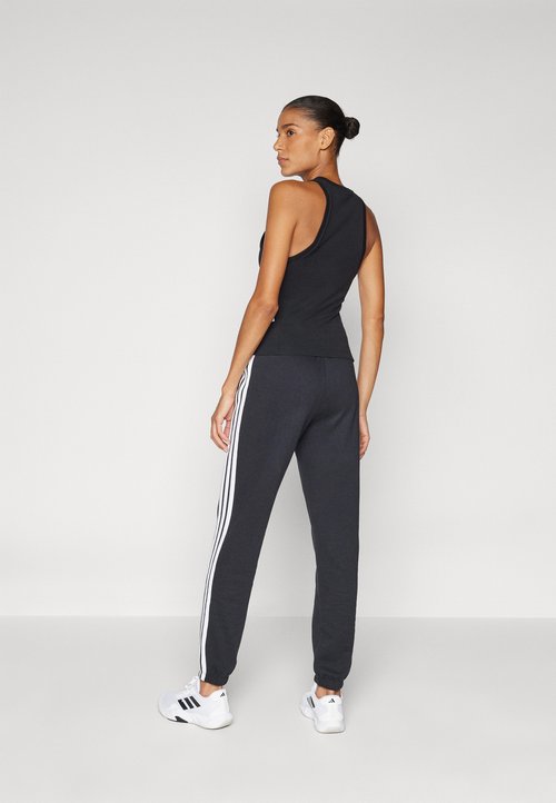 adidas Essentials 3-Stripes French Terry Cuffed Pants 'Black White' (Women's) — foto 3