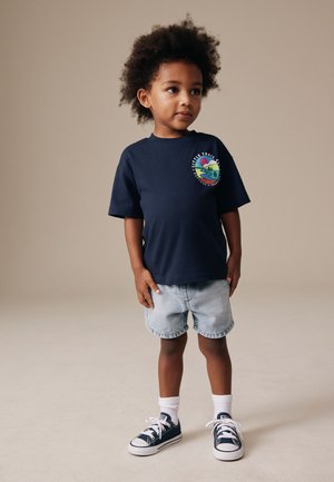 Next, REGULAR FIT - SHORT SLEEVE BACK PRINT T-SHIRT  . - Tričko s potlačou - navy blue trail scene