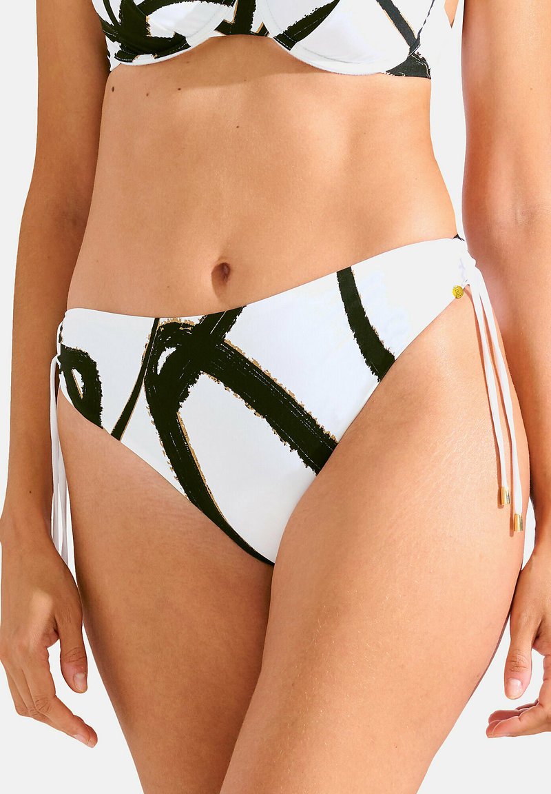Lisca DE TAILLE HAUTE NOUETTES AMOVIBLES HONOLULU - Bas de bikini - blanc