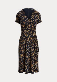 Lauren Ralph Lauren FLORAL STRETCH JERSEY SURPLICE DRESS - Haljina od žerseja - navy multi