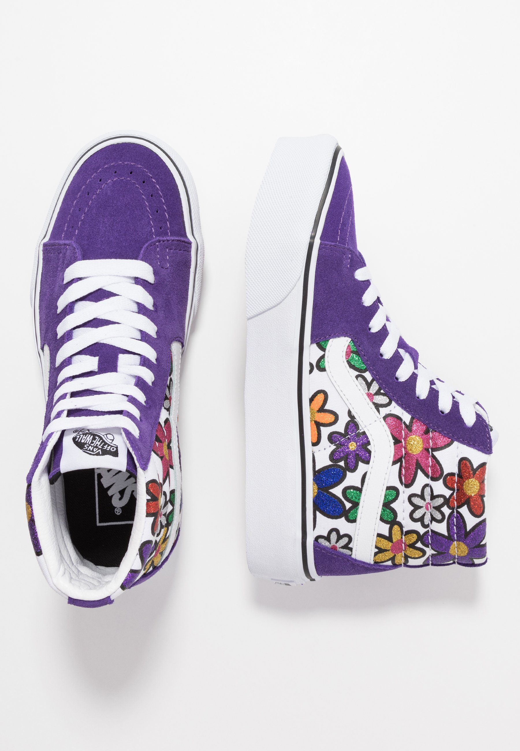 Vans SK8 PLATFORM Høye joggesko rainbowtrue white Vans SK8 PLATFORM Høye joggesko rainbowtrue white