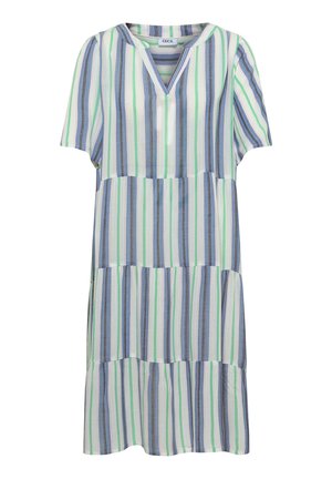 Cecil, KNIELANGES KLEID MIT SPLIT NECK UND STREIFEN - Day dress - vanilla white