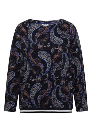 Cecil, SHIRT MIT BOAT NECK UND RIPPDETAIL - T-shirt à manches longues - urban dark blue
