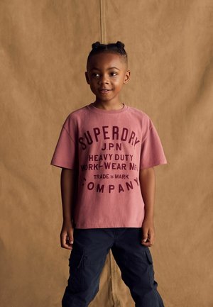 Superdry & Co T-shirt med print - red rose