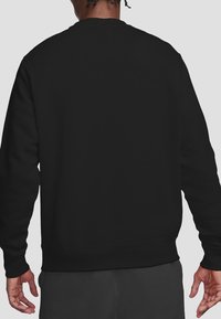 Schwarzer Sweatshirt mit Rundhalsausschnitt, langen Ärmeln und einem schlichten Rücken. Hergestellt aus weichem Stoff mit strukturiertem Finish. Keine sichtbaren Logos oder Muster.