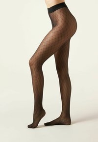 Calzedonia 30 DEN MICRO POLKA DOT - Collants -  nero rombi micro pois