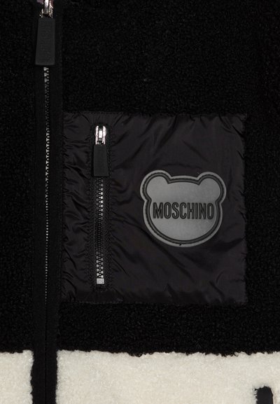 MOSCHINO HOODED UNISEX - Talvejope - beige/black