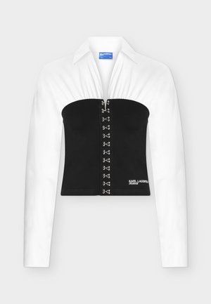Karl Lagerfeld Jeans, MIXED BLOUSE - Paitapusero - white/black