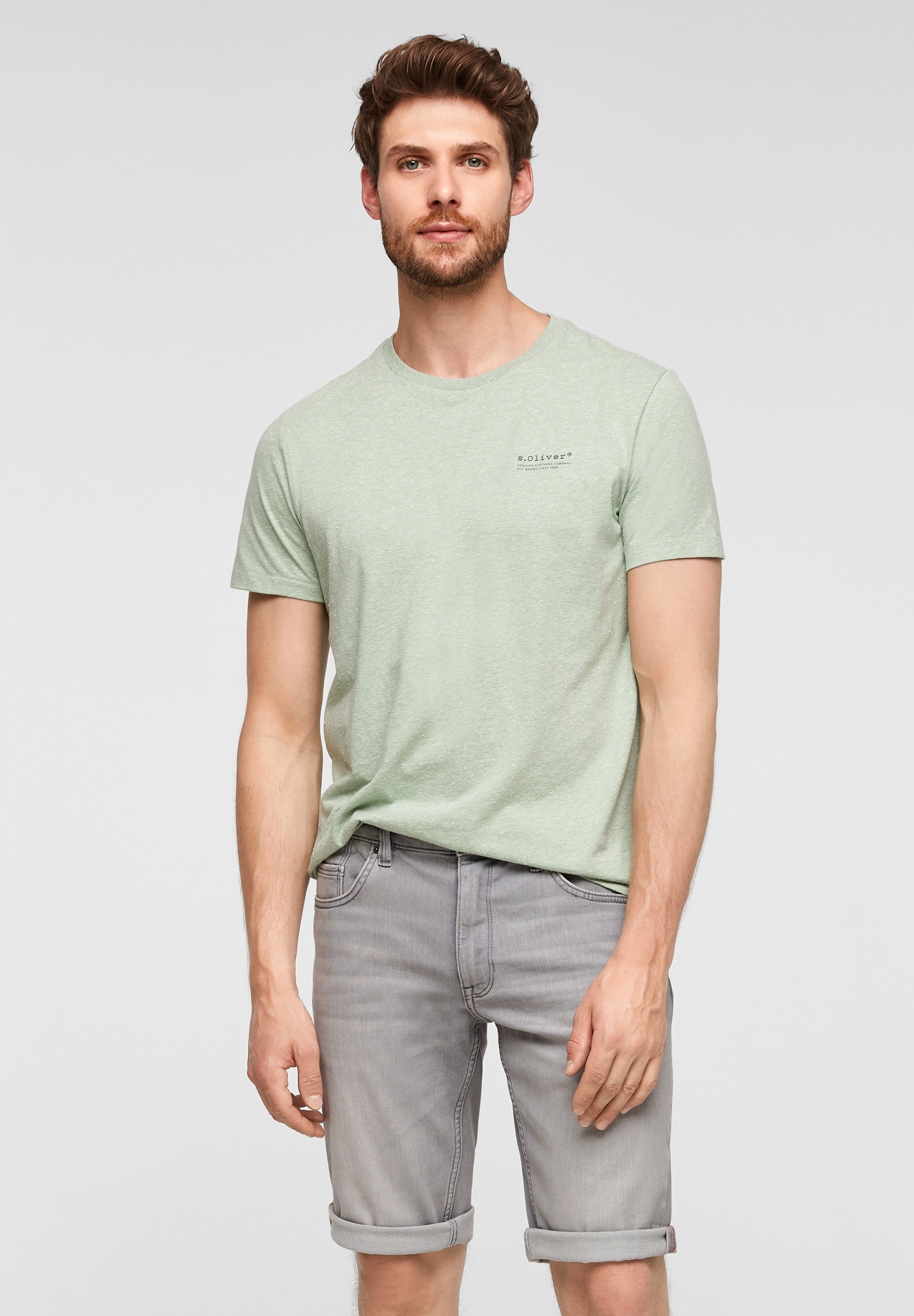s.Oliver REGULAR - Denim shorts - light 